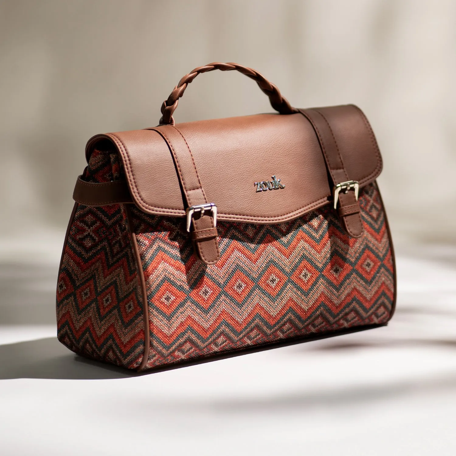 Konkona Heritage Satchel Bag - Gwalior Weaves