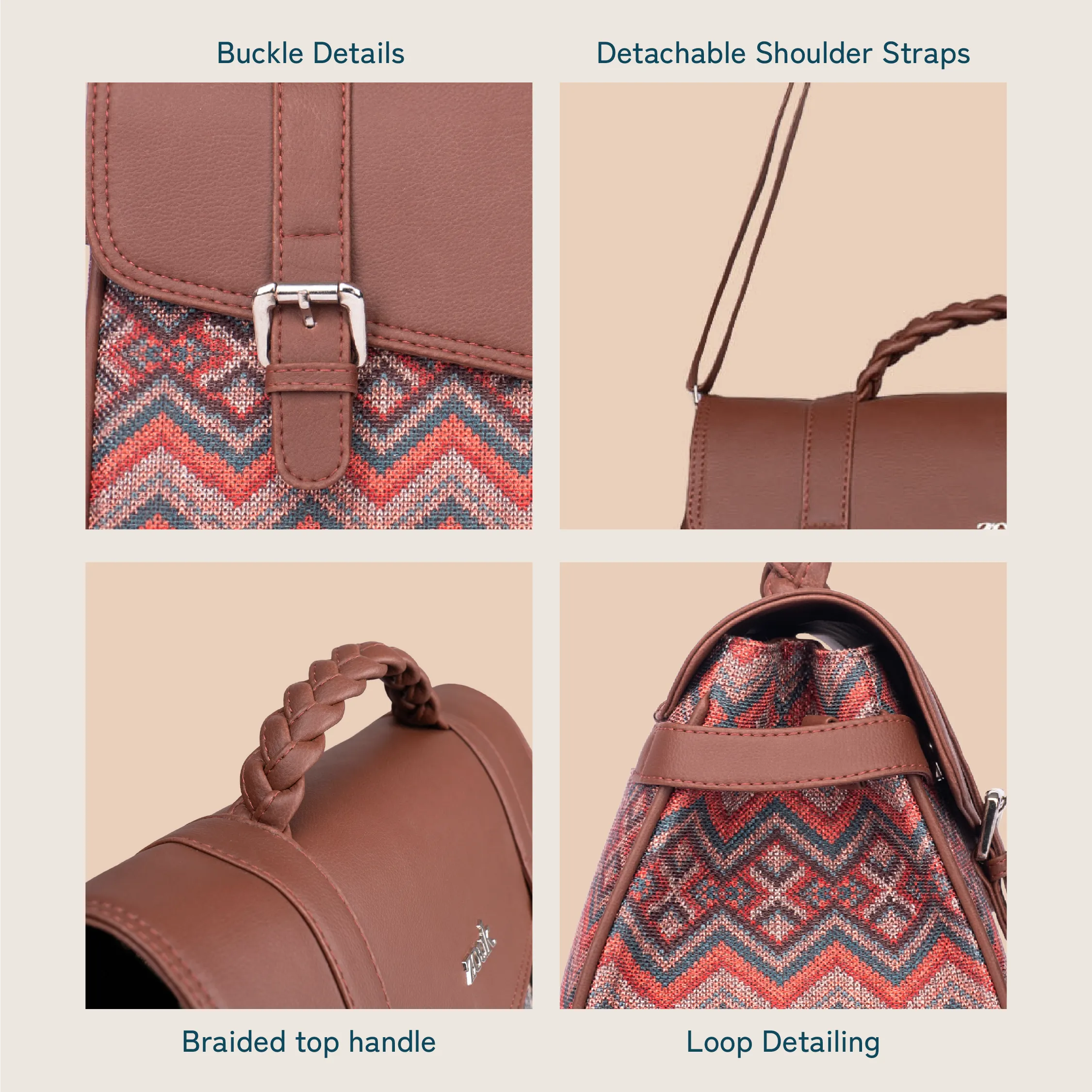 Konkona Heritage Satchel Bag - Gwalior Weaves