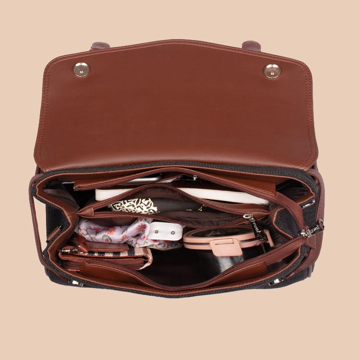 Konkona Heritage Satchel Bag - Gwalior Weaves