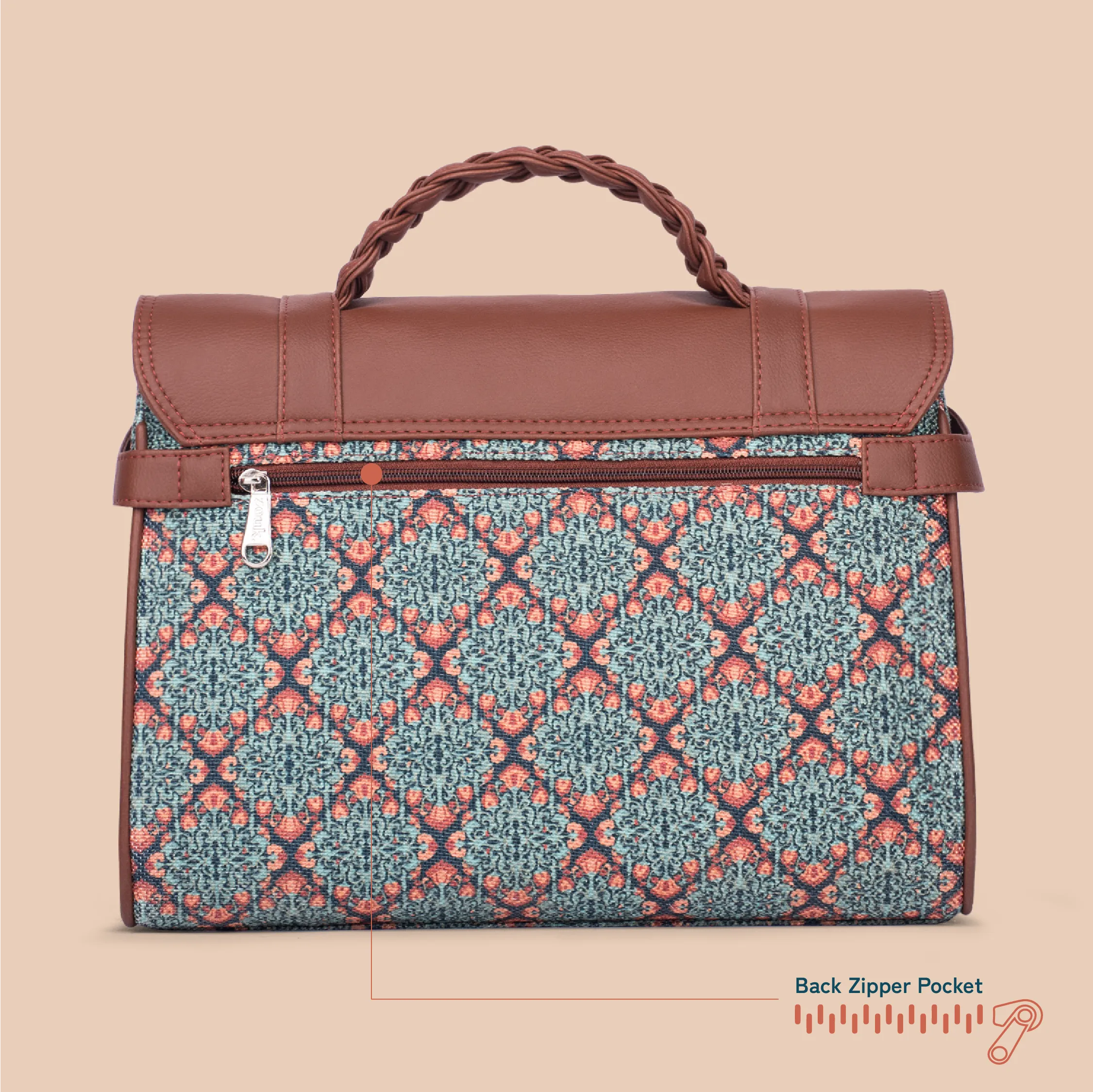 Konkona Heritage Satchel Bag - Kolkata Nouveau