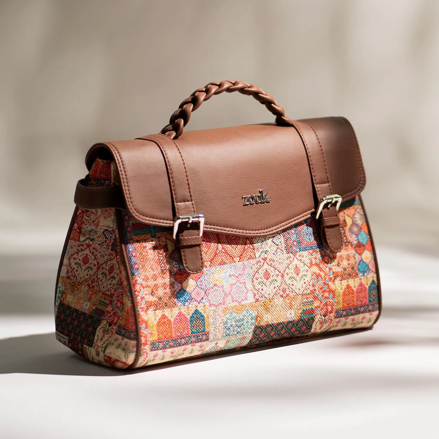 Konkona Heritage Satchel Bag - Kutch Gamthi