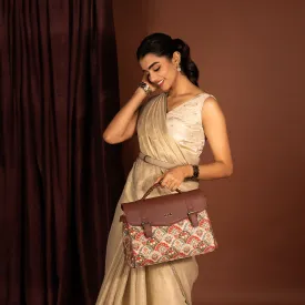 Konkona Heritage Satchel Bag - Mughal Art Multicolor