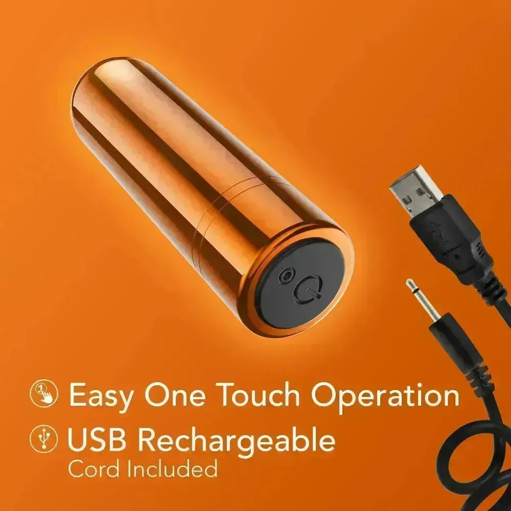 Kool Vibes - Rechargeable Mini Bullet - Tangerine - Orange 6.4 cm USB Rechargeable Bullet