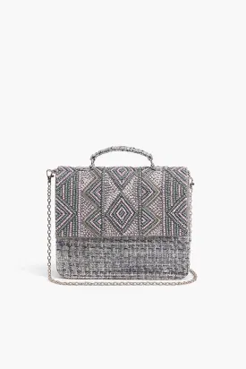 Lavender Fog Embellished Satchel