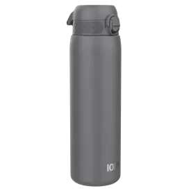 Leak Proof 1 Litre Thermal Water Bottle, Insulated, Grey, 1L