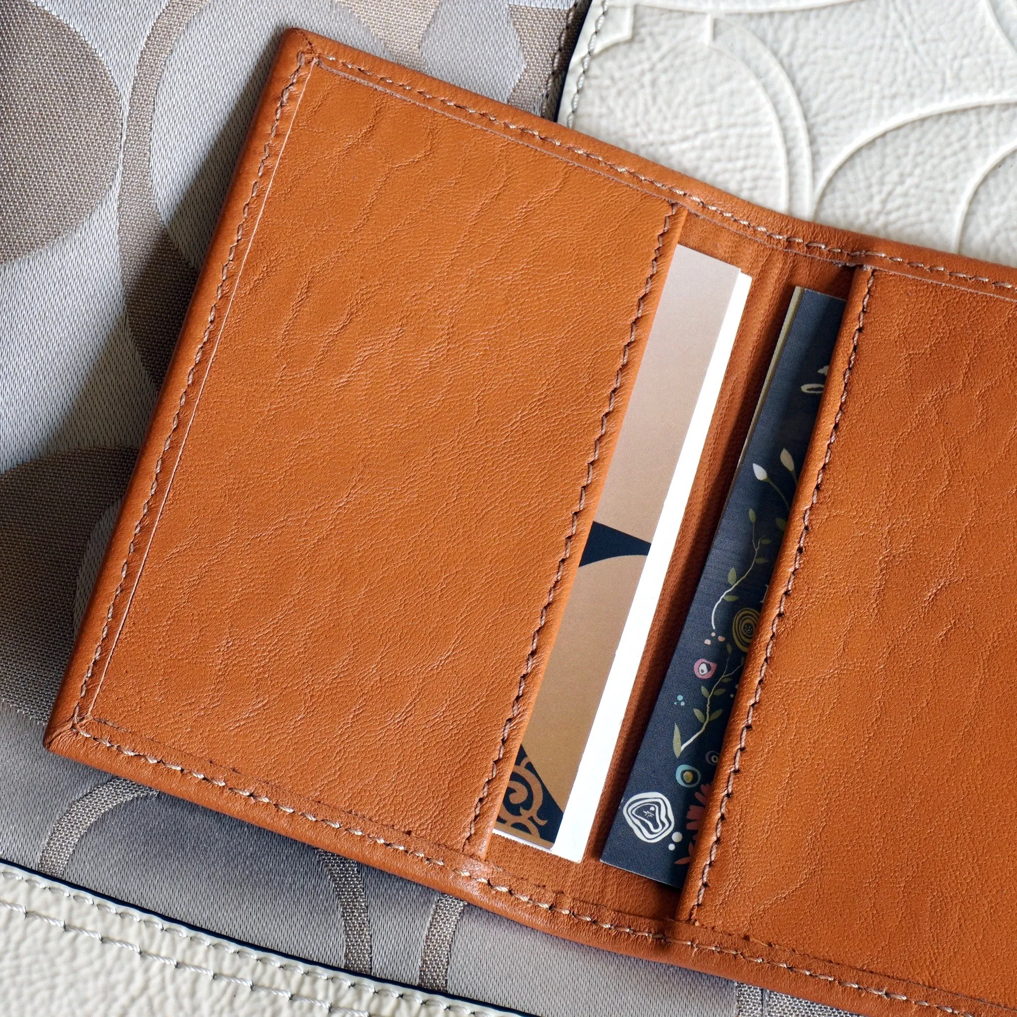 Leather Fold-Over Card Case