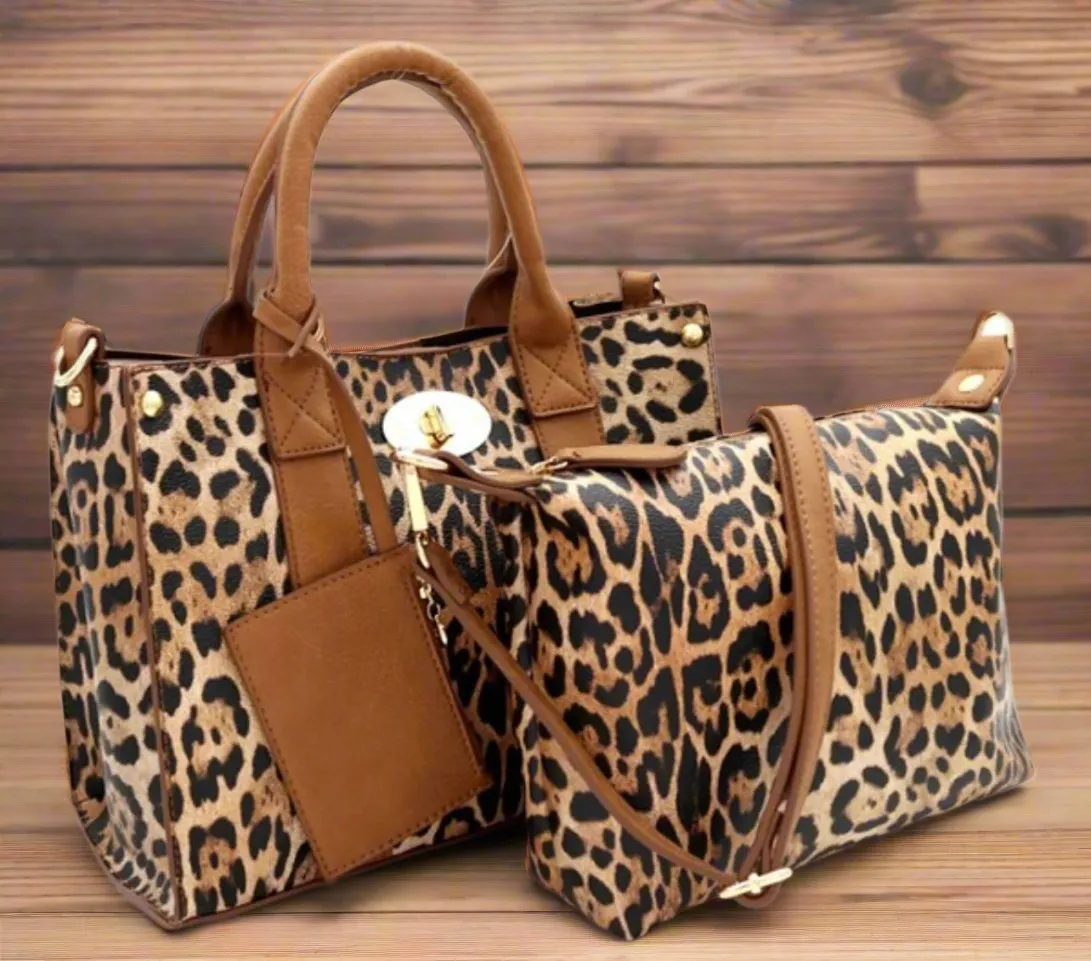 Leopard 3-in-1 Boxy Satchel