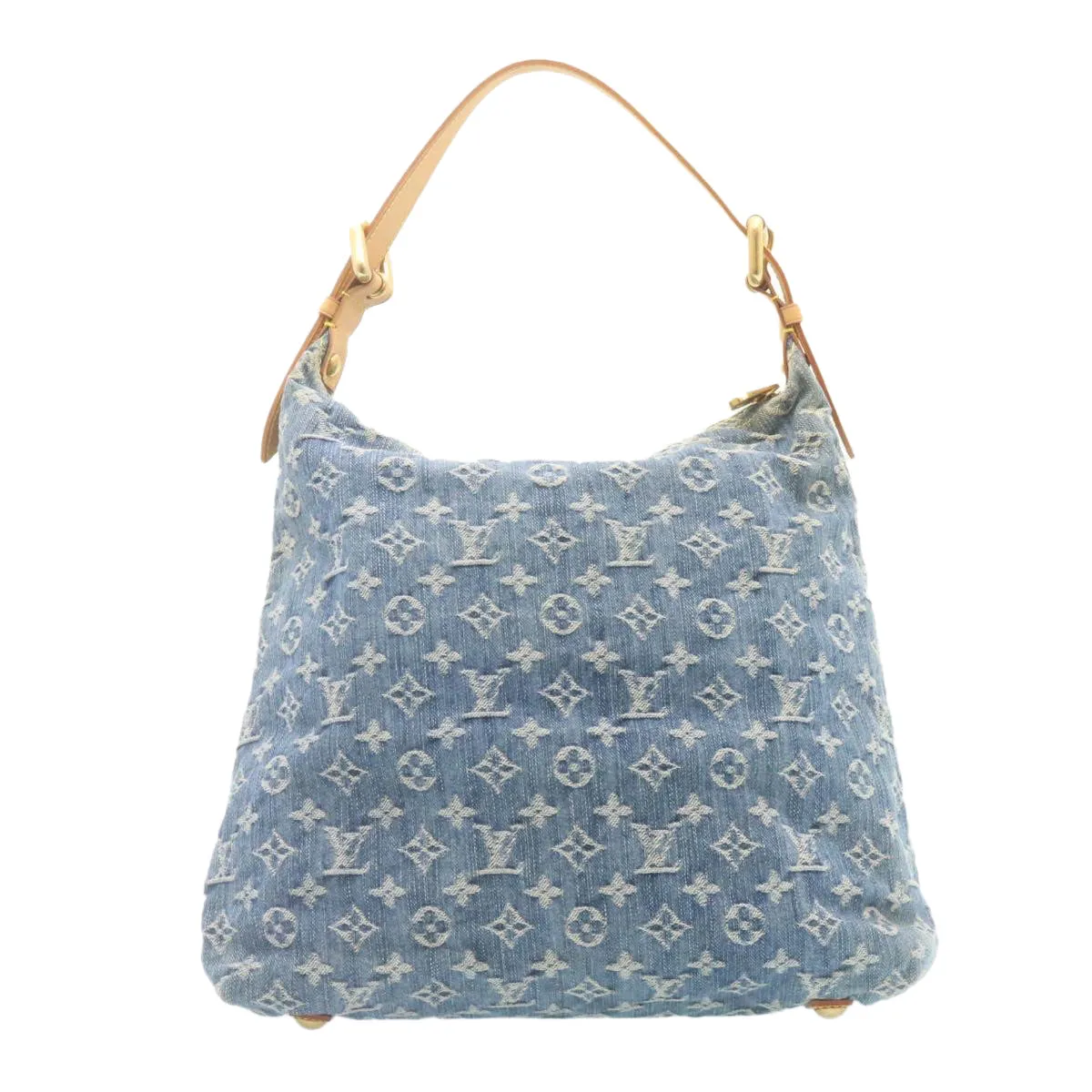 LOUIS VUITTON Monogram Denim Buggy GM Shoulder Bag Blue M95048 LV Auth 28314A
