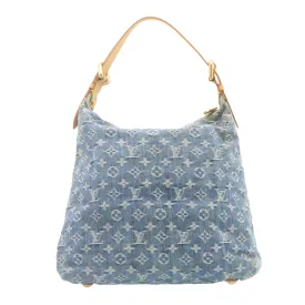LOUIS VUITTON Monogram Denim Buggy GM Shoulder Bag Blue M95048 LV Auth 28314A
