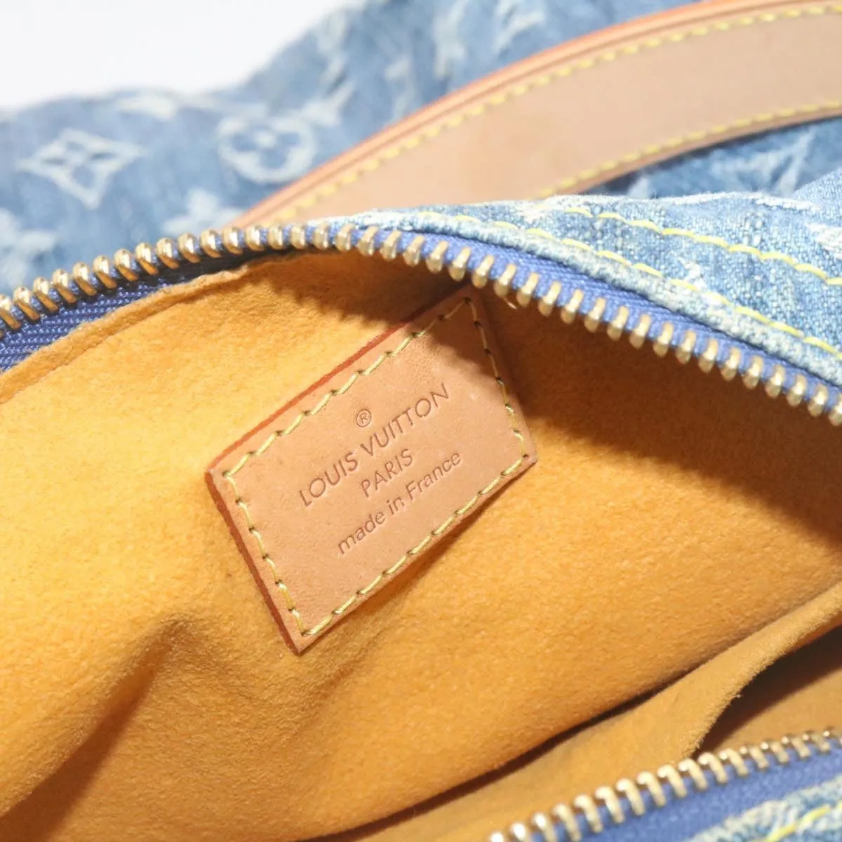 LOUIS VUITTON Monogram Denim Buggy GM Shoulder Bag Blue M95048 LV Auth 28314A