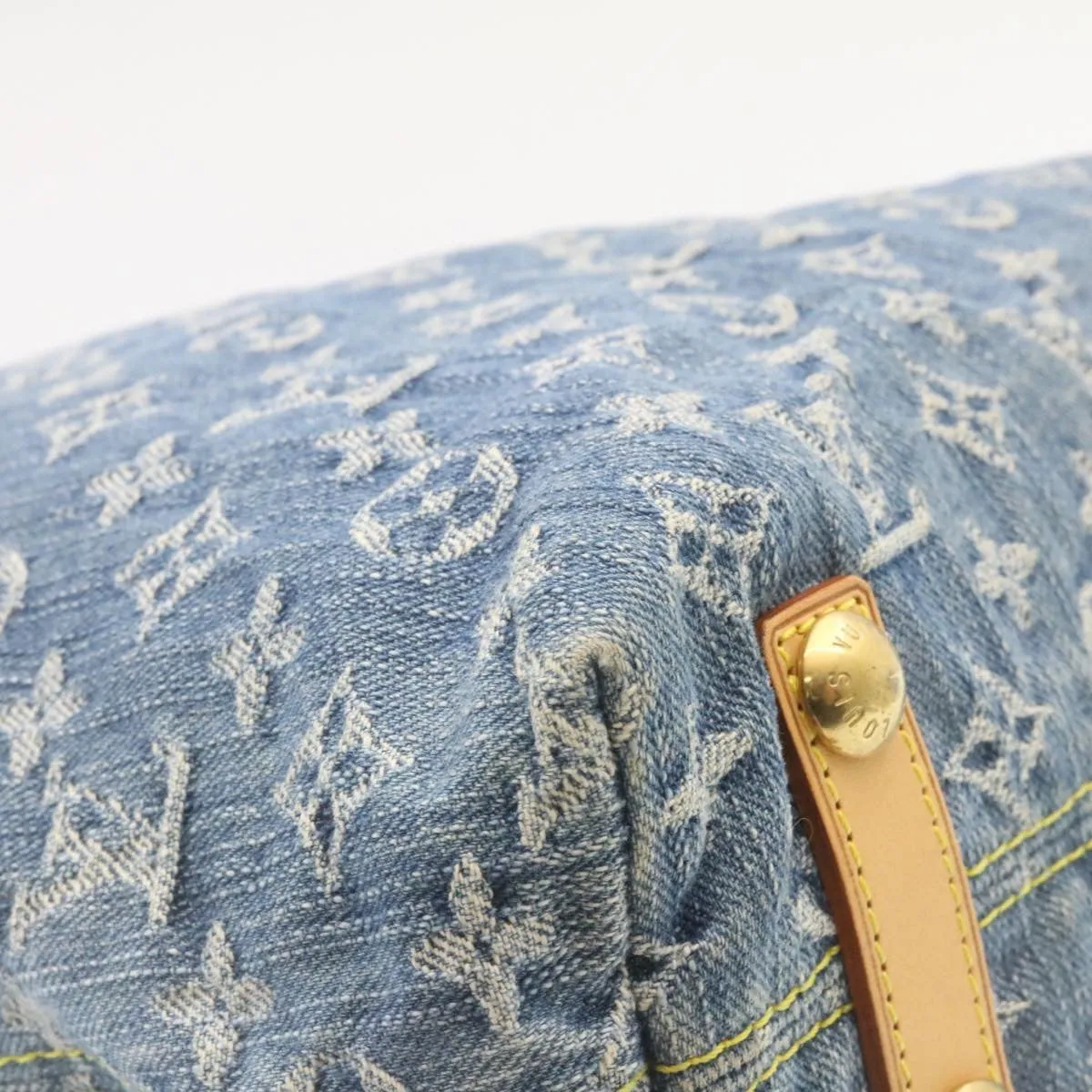 LOUIS VUITTON Monogram Denim Buggy GM Shoulder Bag Blue M95048 LV Auth 28314A