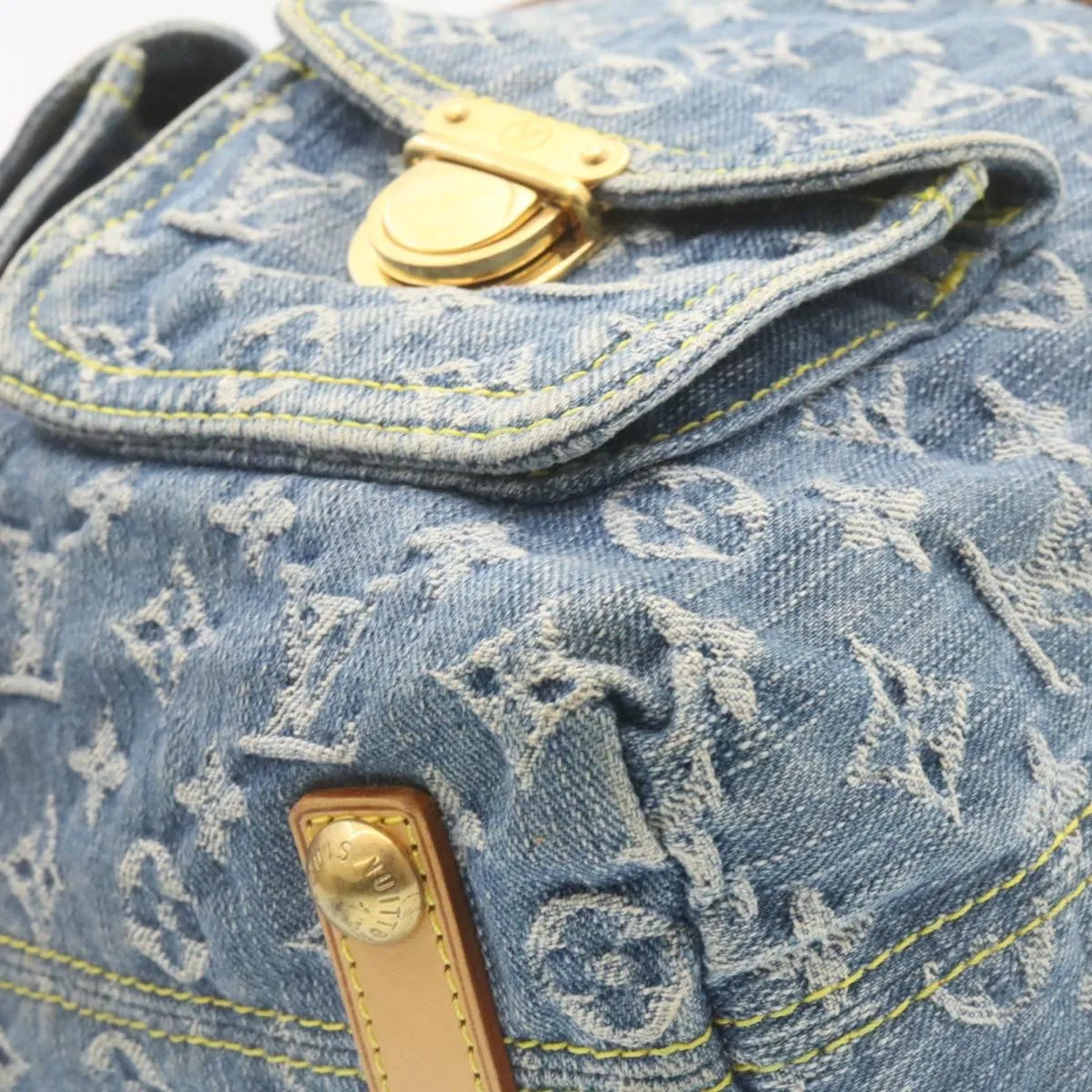 LOUIS VUITTON Monogram Denim Buggy GM Shoulder Bag Blue M95048 LV Auth 28314A