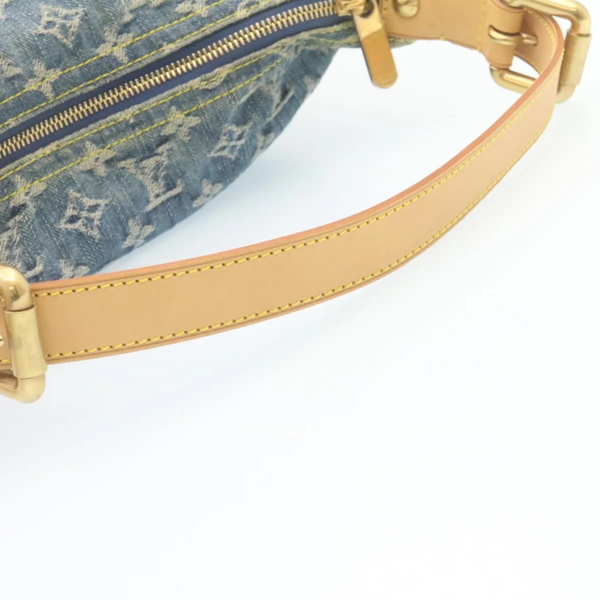 LOUIS VUITTON Monogram Denim Buggy GM Shoulder Bag Blue M95048 LV Auth 28314A
