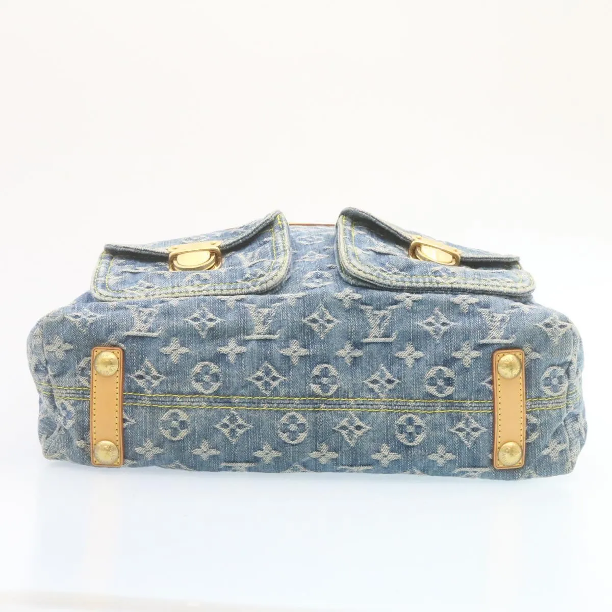 LOUIS VUITTON Monogram Denim Buggy GM Shoulder Bag Blue M95048 LV Auth 28314A