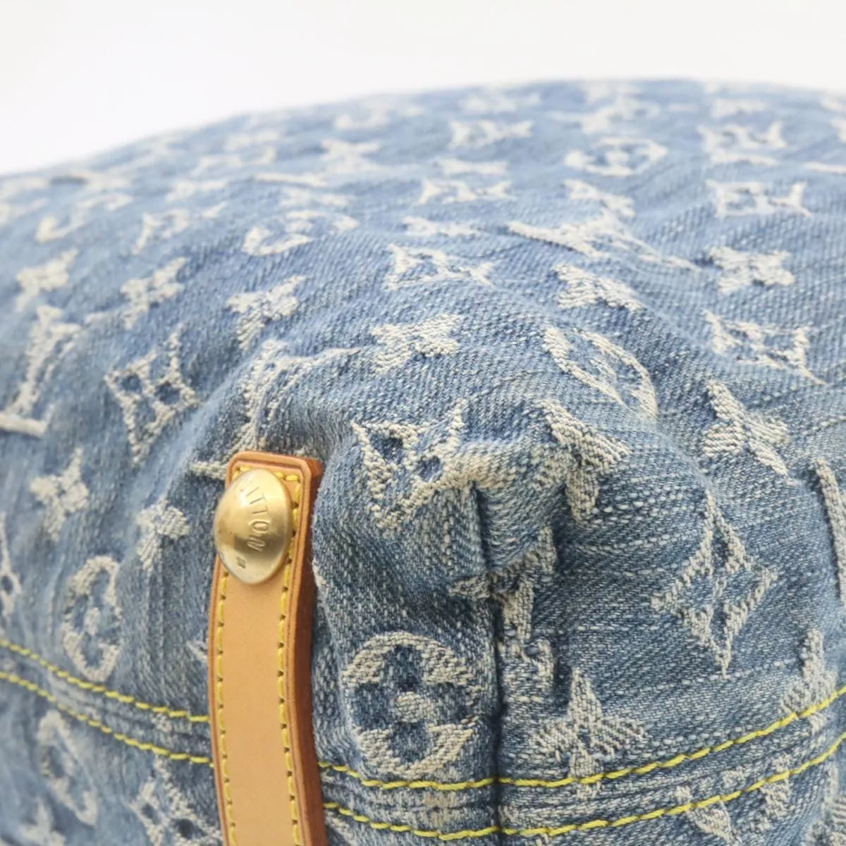 LOUIS VUITTON Monogram Denim Buggy GM Shoulder Bag Blue M95048 LV Auth 28314A