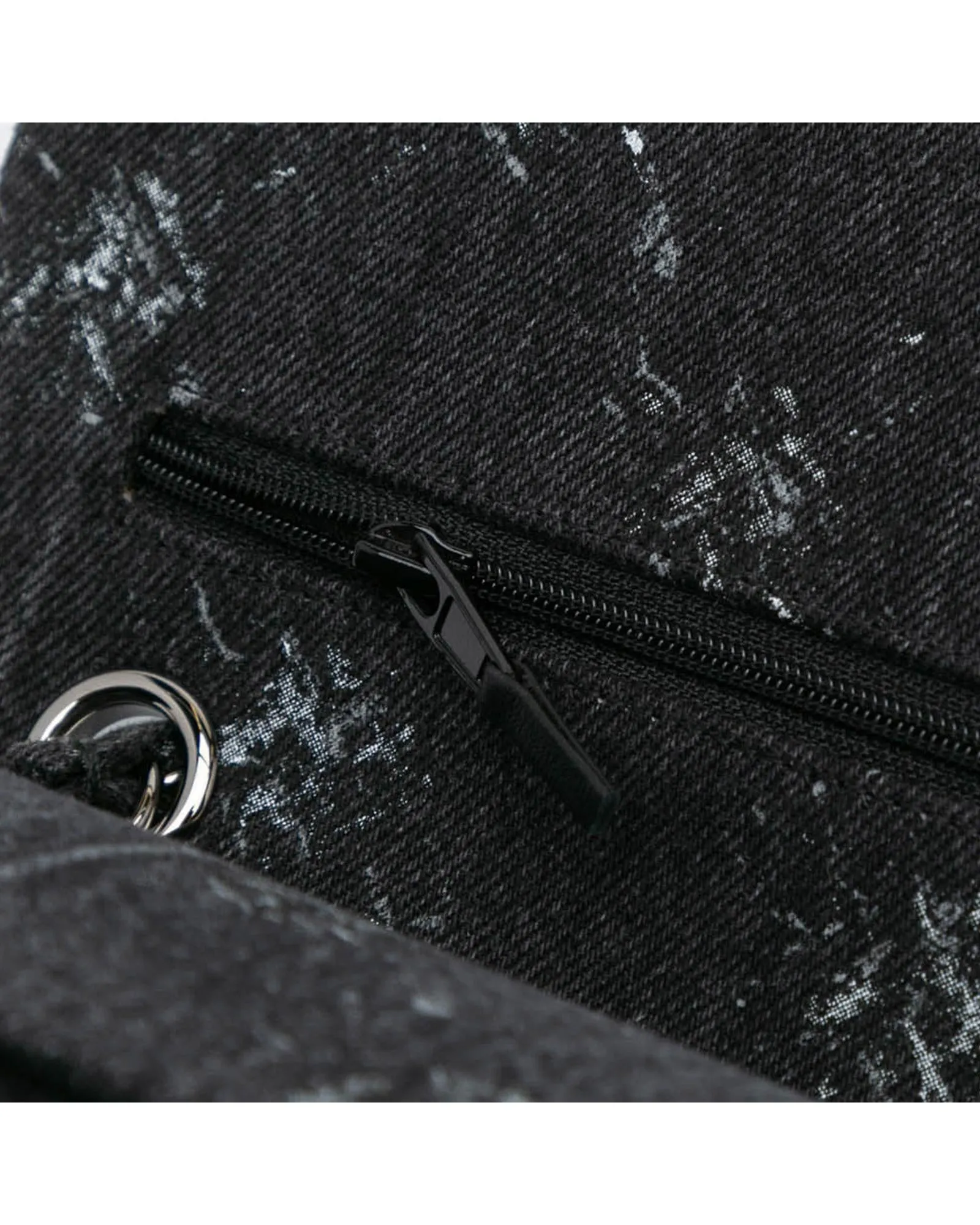 Medium Denim Double Flap Shoulder Bag with Woven Chain Straps