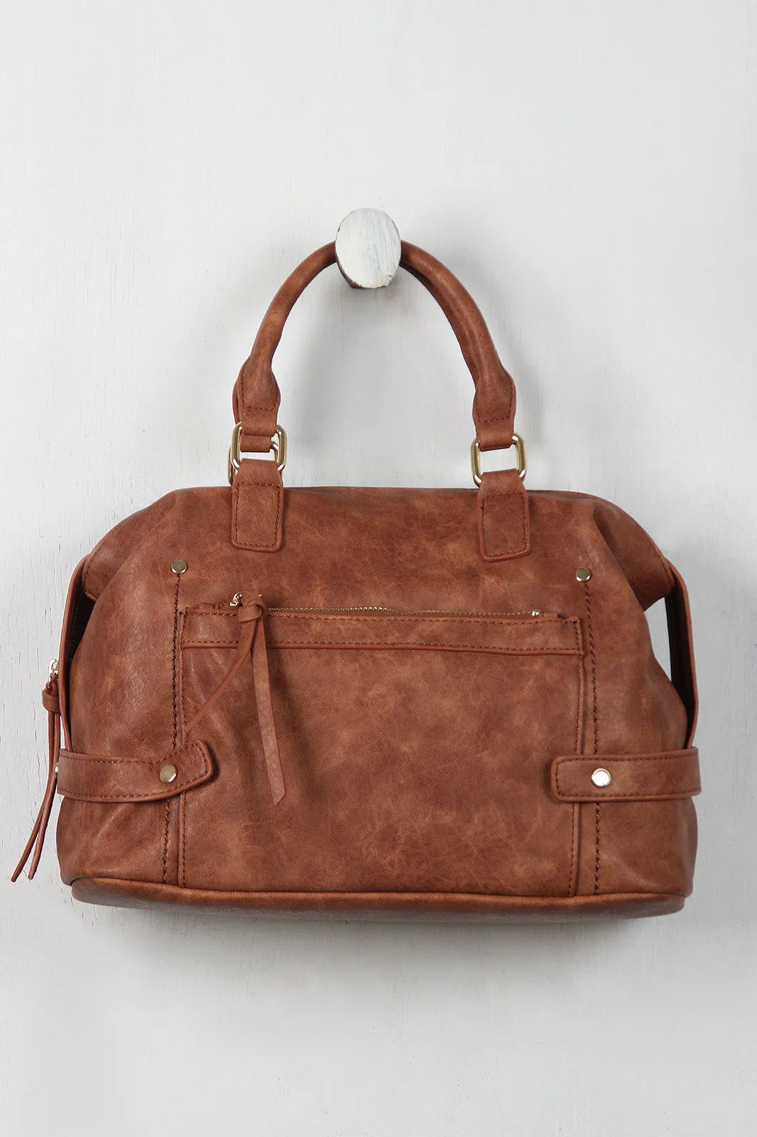 Medium Vegan Leather Satchel Bag