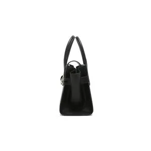 Michael Kors Carmen 35S2GNMS8L Medium Flap Satchel Bag In Black