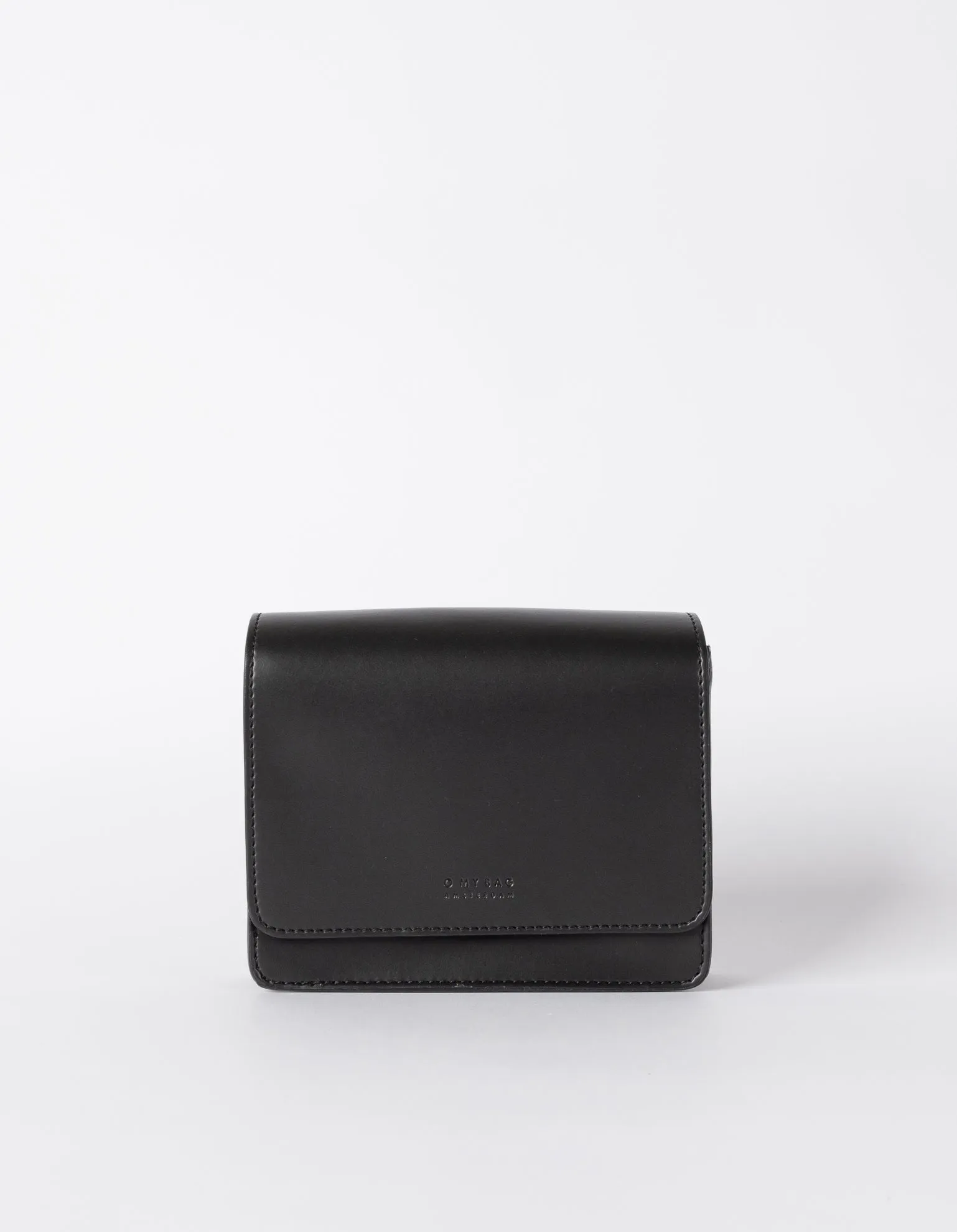 Mini Audrey Apple Leather Vegan Crossbody | Black