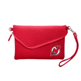 New Jersey Devils Fold Over Crossbody Pebble
