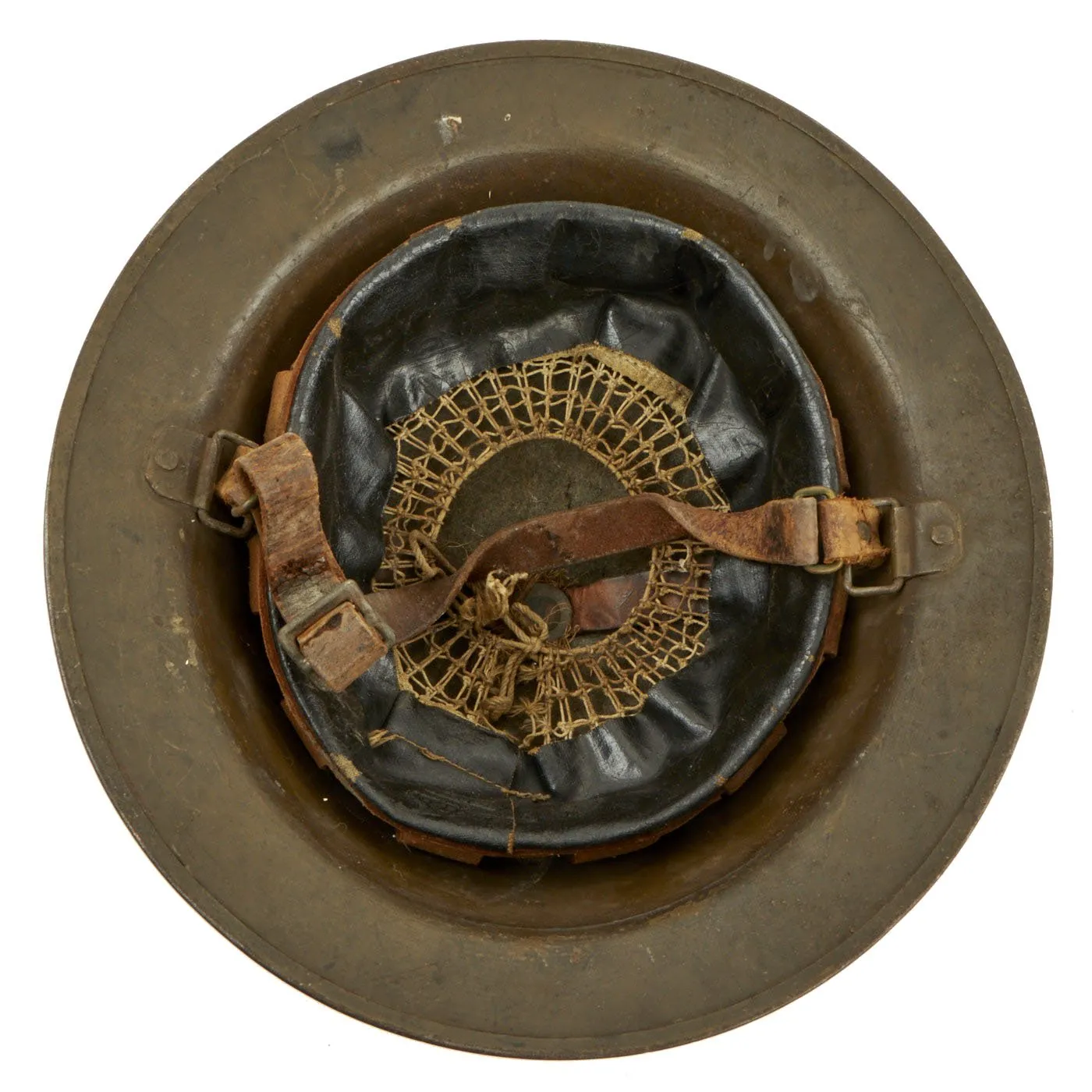 Original U.S. WWI M1917 Textured Paint Doughboy Helmet with SBR Gas Mask & Filter in Bag