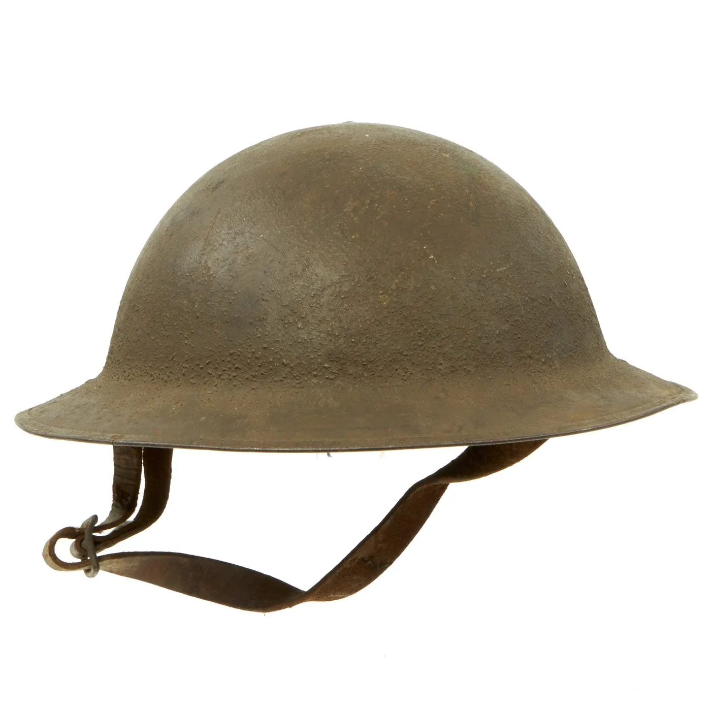 Original U.S. WWI M1917 Textured Paint Doughboy Helmet with SBR Gas Mask & Filter in Bag