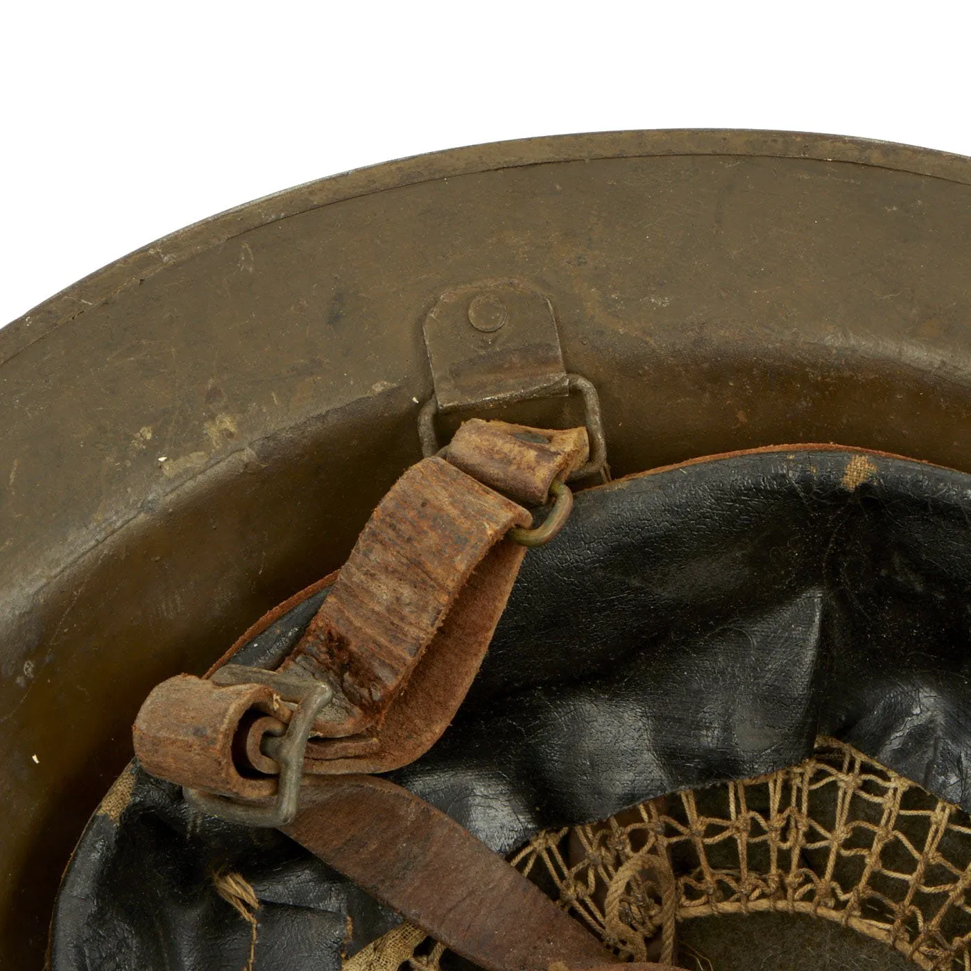 Original U.S. WWI M1917 Textured Paint Doughboy Helmet with SBR Gas Mask & Filter in Bag