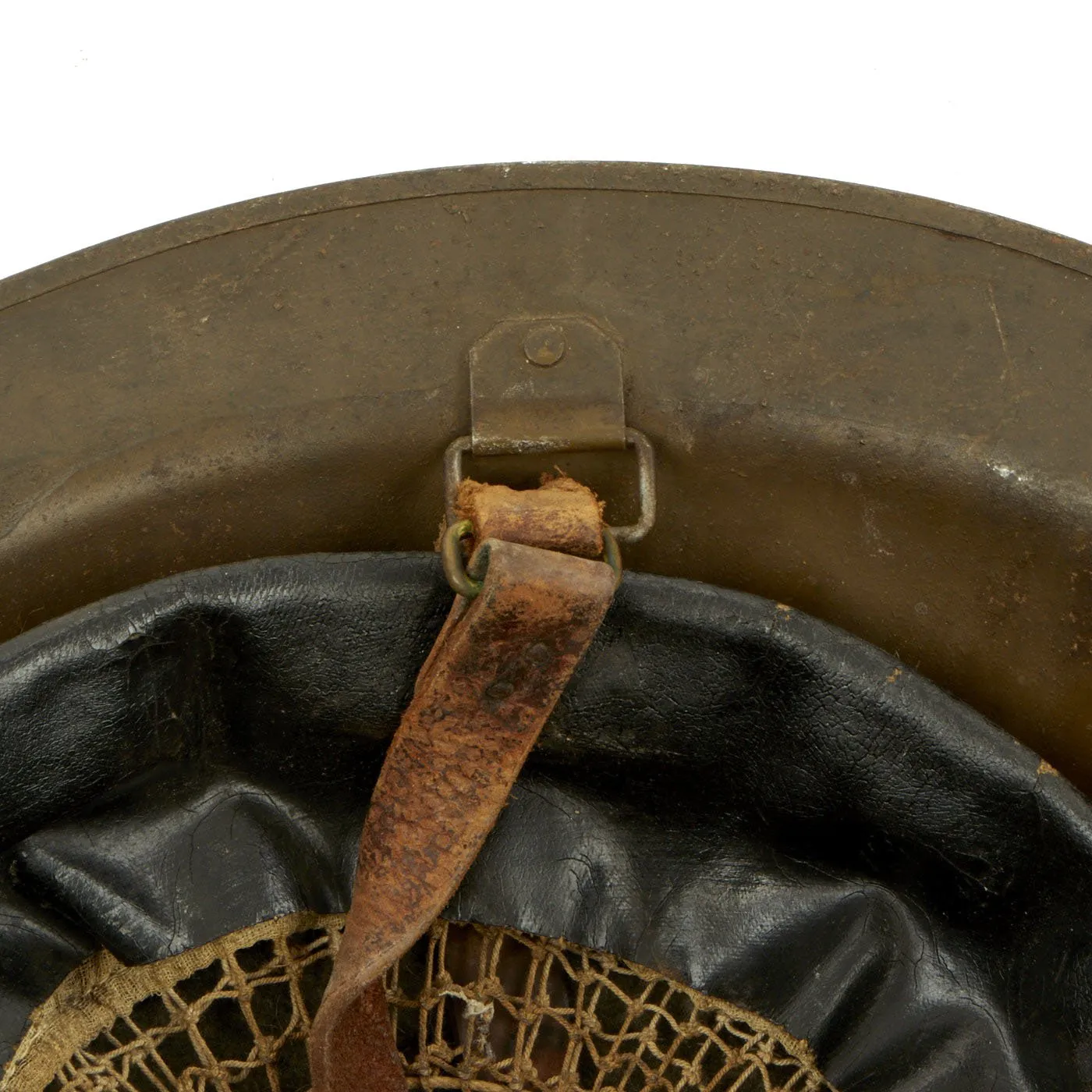 Original U.S. WWI M1917 Textured Paint Doughboy Helmet with SBR Gas Mask & Filter in Bag