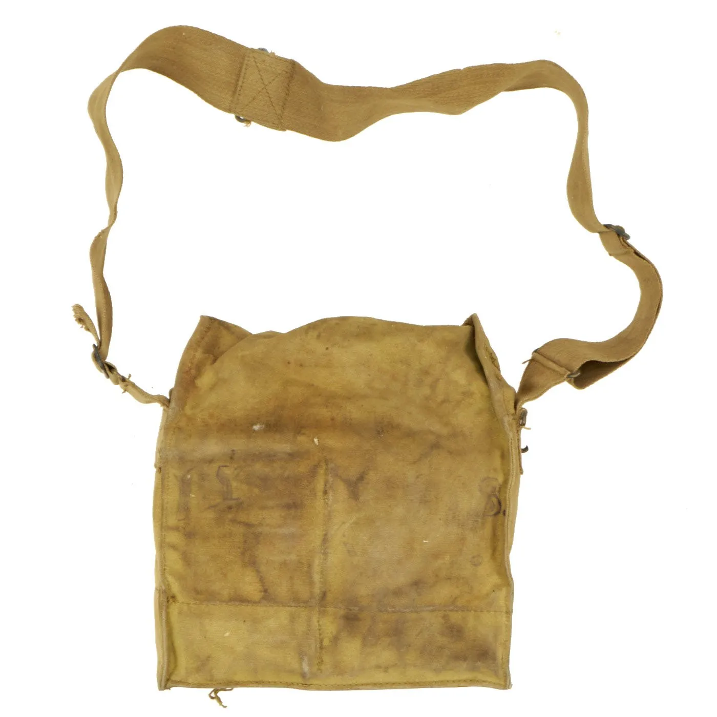 Original U.S. WWI M1917 Textured Paint Doughboy Helmet with SBR Gas Mask & Filter in Bag