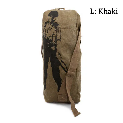 Outdoor Travel Luggage Army Bag Canvas Hiking Backpack Camping Tactical Rucksack