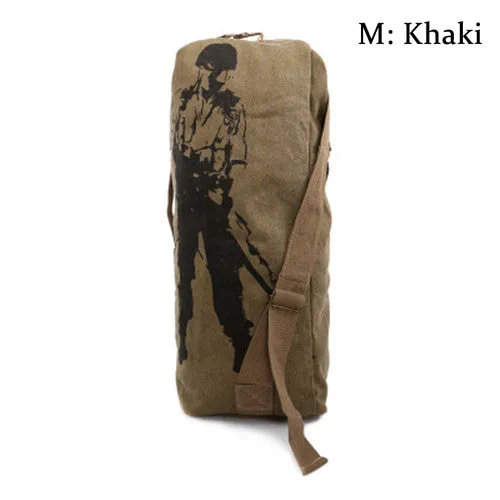 Outdoor Travel Luggage Army Bag Canvas Hiking Backpack Camping Tactical Rucksack