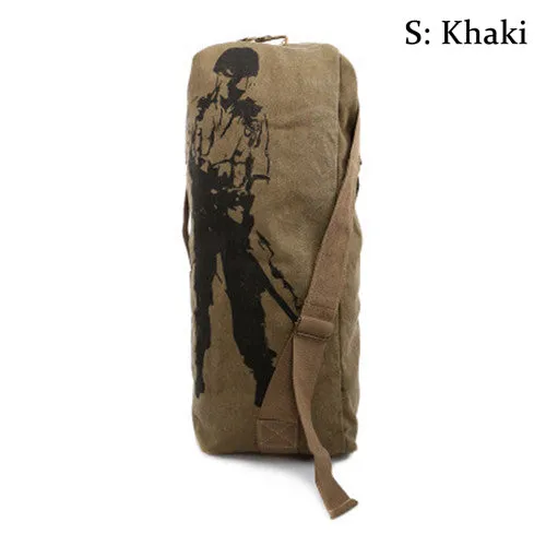 Outdoor Travel Luggage Army Bag Canvas Hiking Backpack Camping Tactical Rucksack