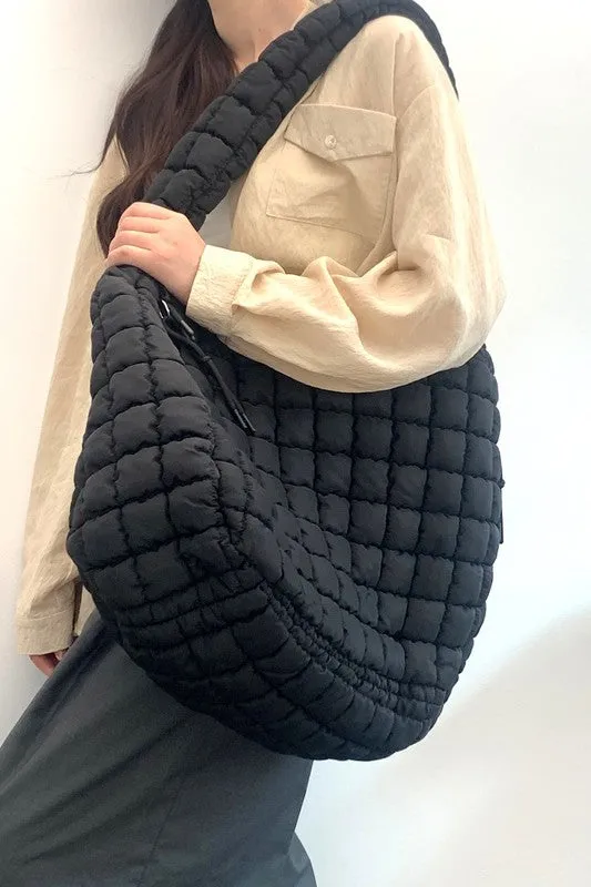 Quilted Carryall Beach Bag