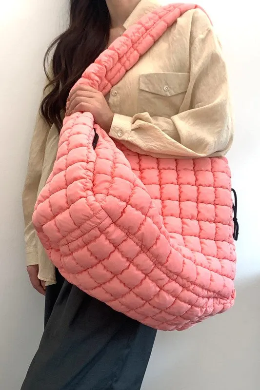 Quilted Carryall Beach Bag