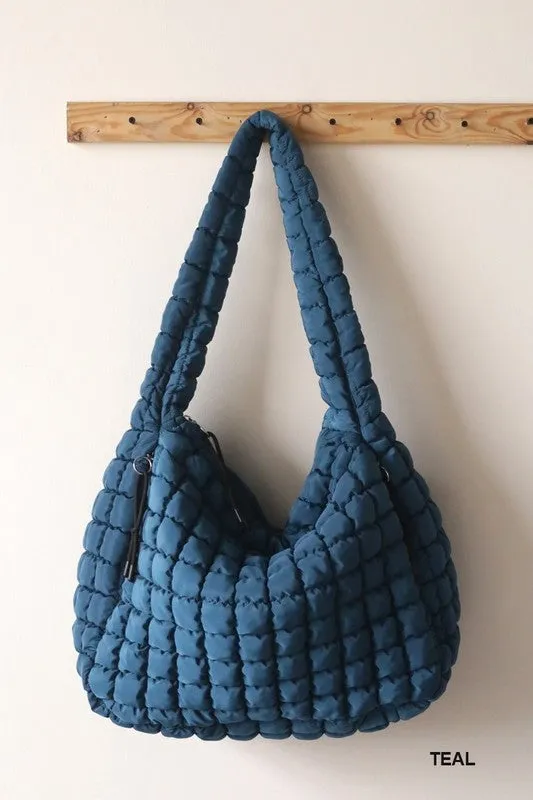 Quilted Carryall Beach Bag