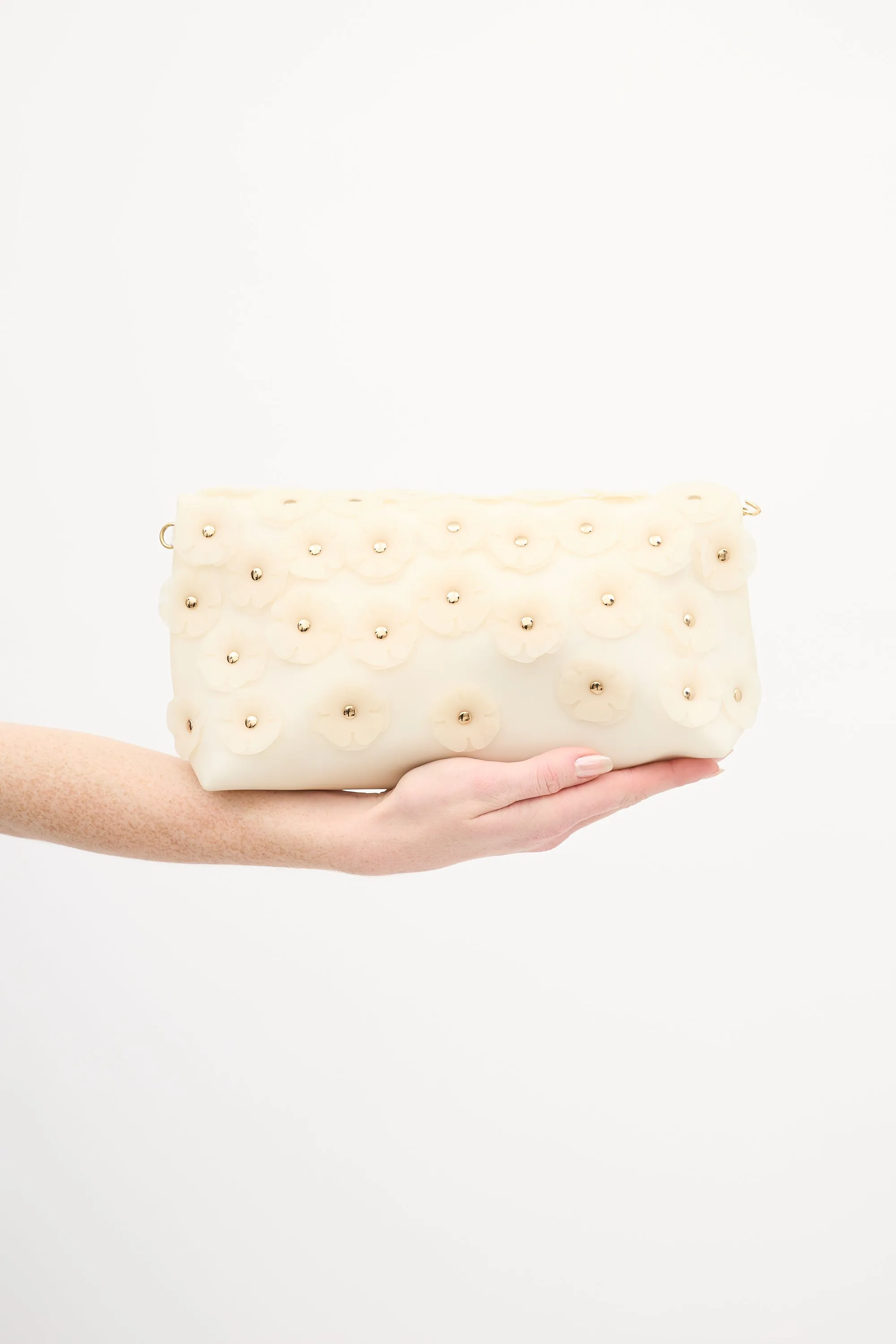SS 2014 Cream Vinyl The Petal Clutch