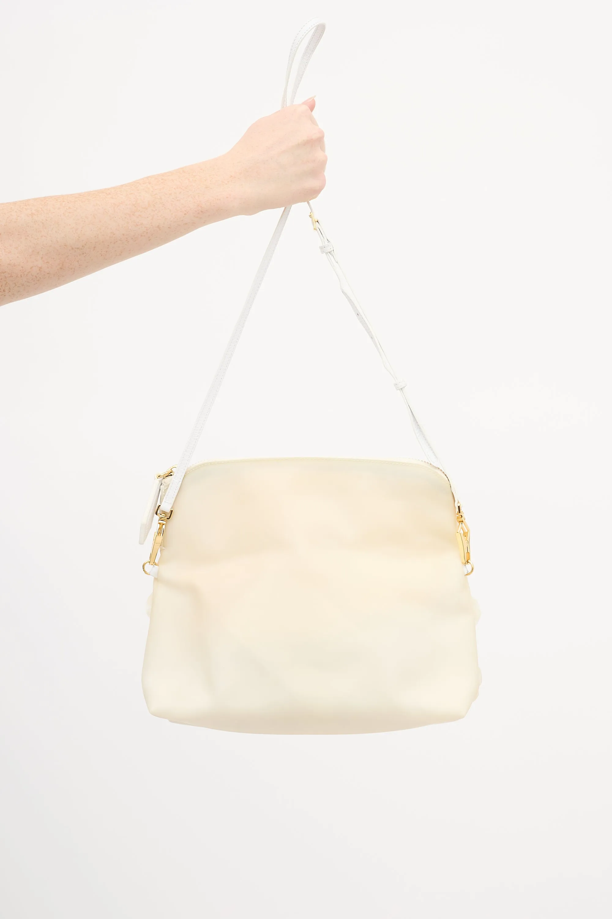 SS 2014 Cream Vinyl The Petal Clutch