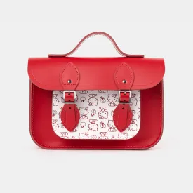 The Hello Kitty 11 Inch Batchel - Red & Brilliant White