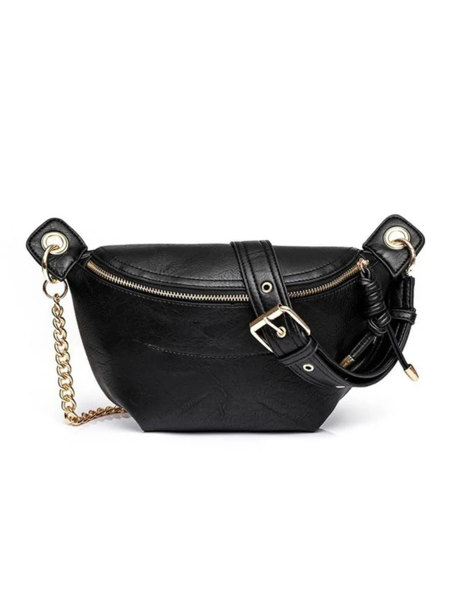 Twisted Tassel Chain and Vegan Leather Satchel