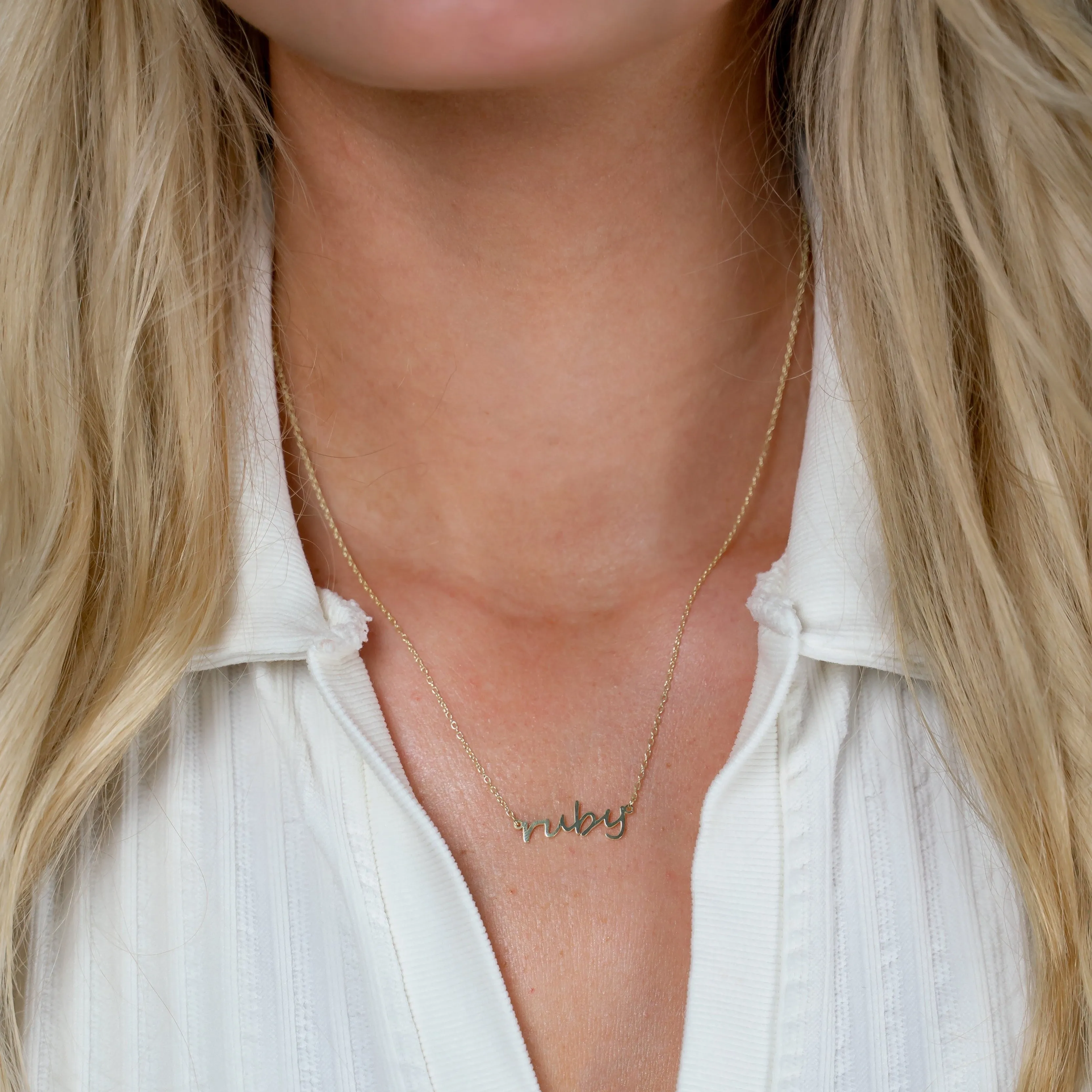 Water Resistant Custom Dainty Name Necklace